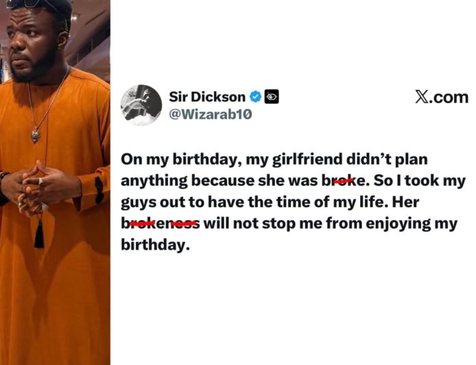 “Her Broke-ness Won’t Stop My Enjoyment” — Man Celebrates Birthday Without Girlfriend