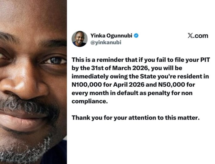 File Your PIT Before March 31 or Pay ₦100k Fine” — Man W@rns Nigerians