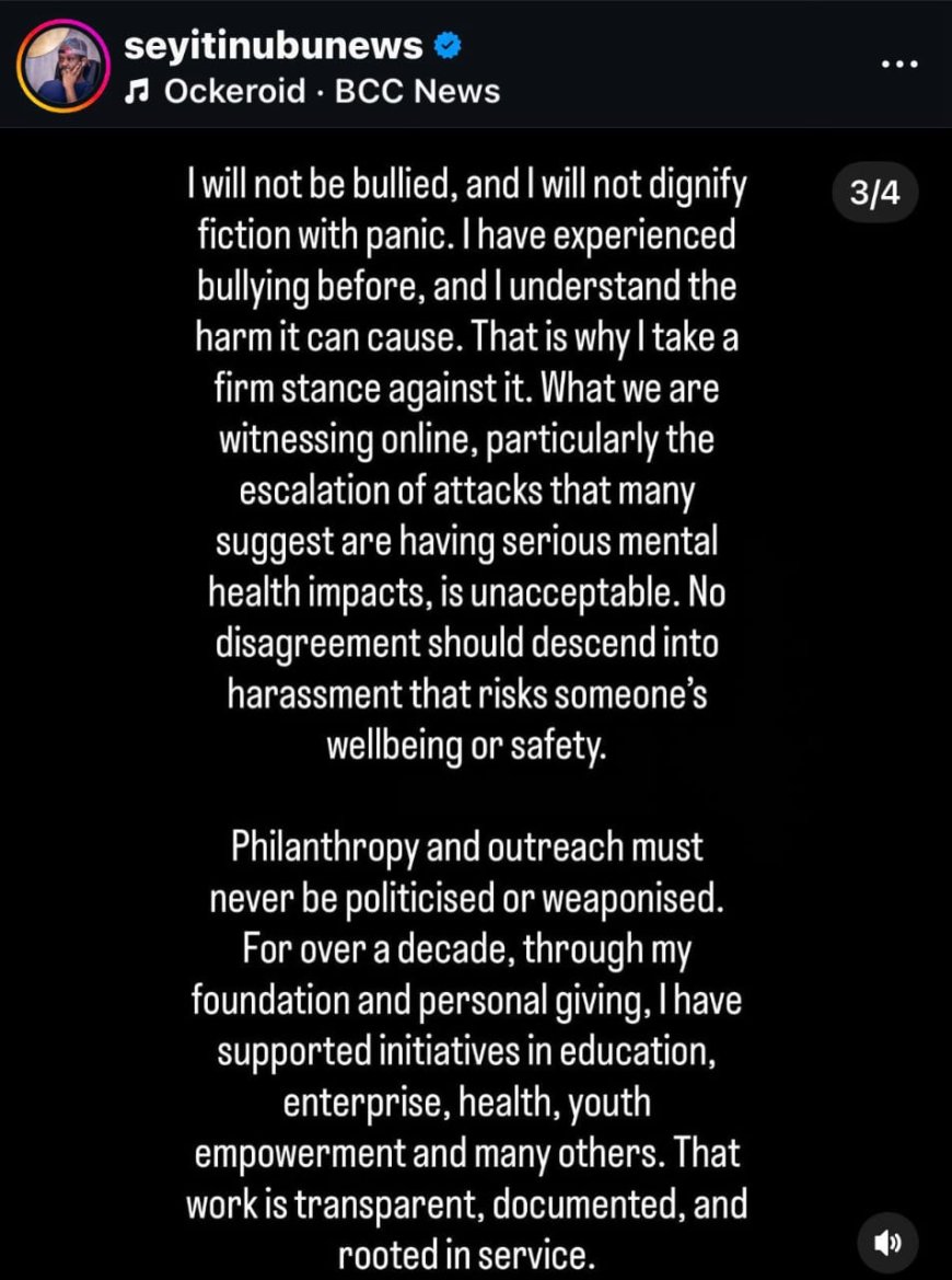 President Bola Tinubu son, Seyi Tinubu has released a statement over the recent back & forth between King Mitchy & VeryDarkMan