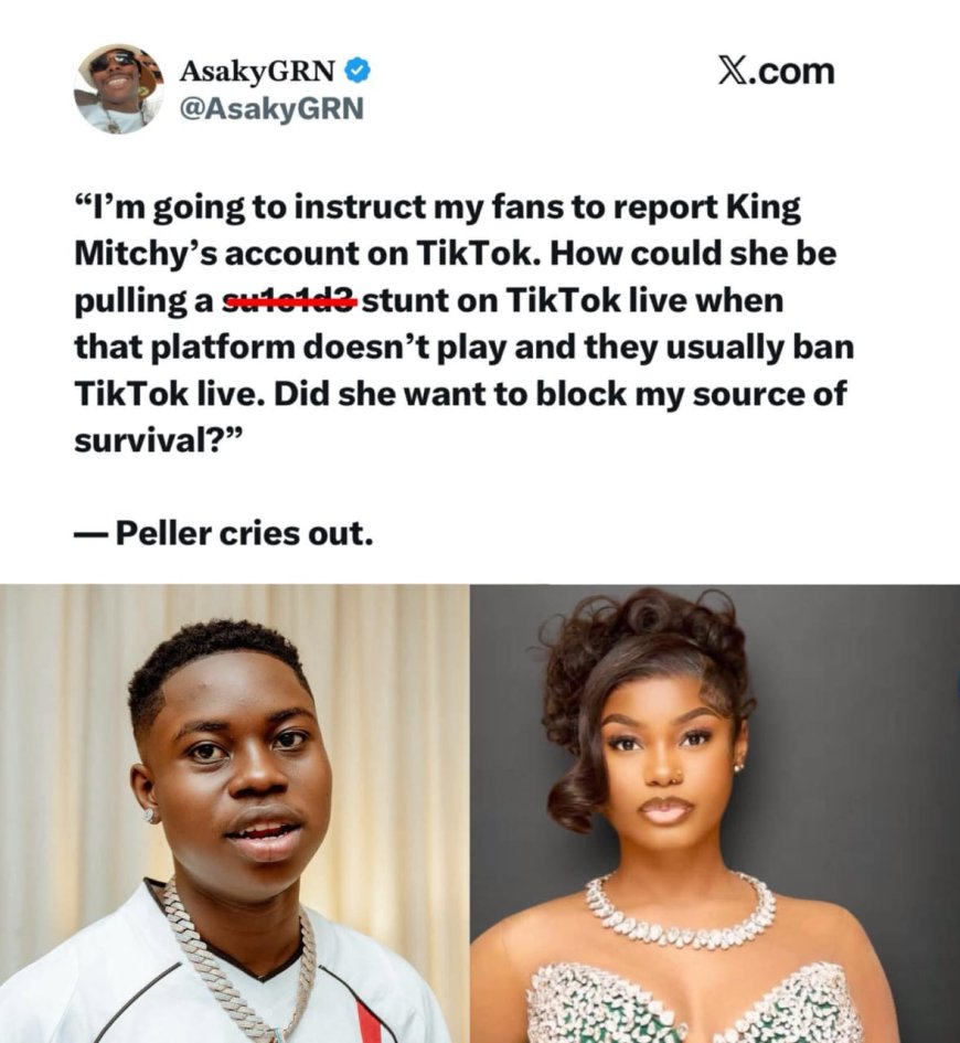 “Did She Want to Bl0ck My Source of Survival?” — Peller Cries Out Over TikTok Live Drama