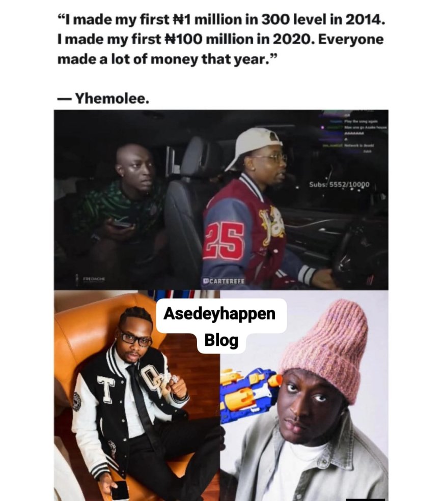 “I Made My First ₦1 Million in School, Then ₦100 Million in 2020” — Yhemolee Speaks