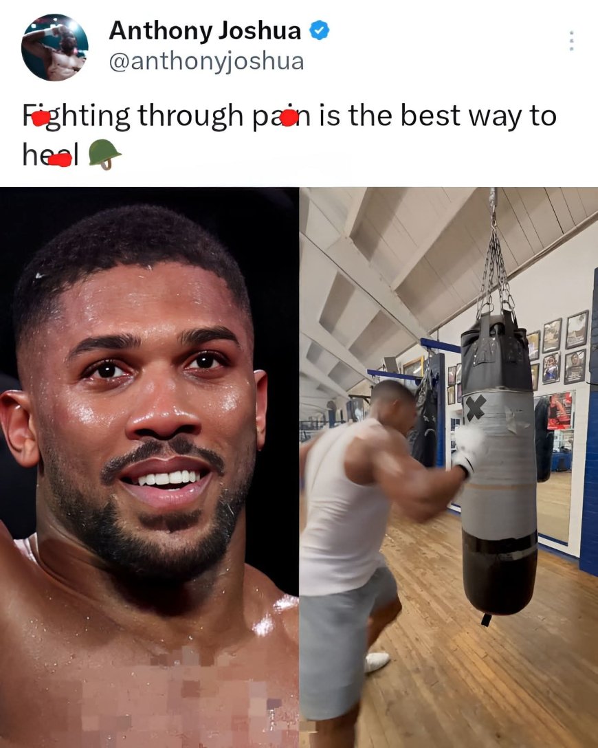 Anthony Joshua returns to training months after the incident in Nigeria that cost his friends lives.