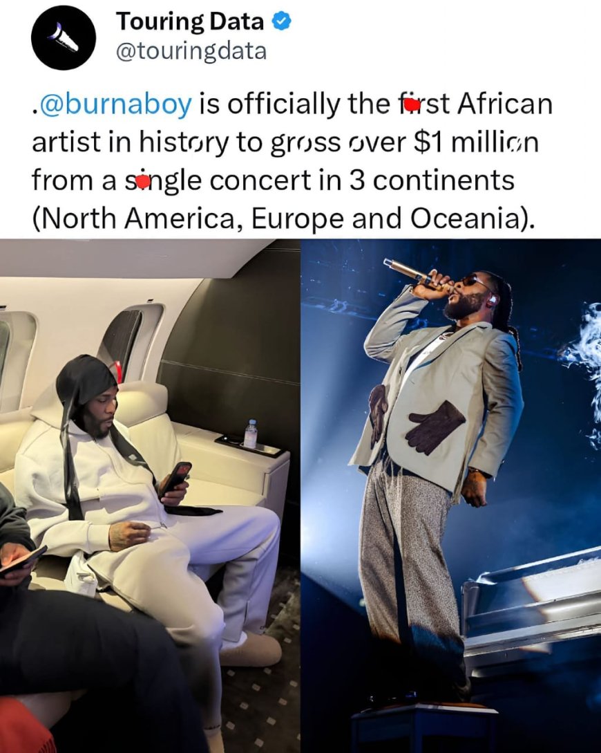 Nigerian singer burnaboy sets another new record