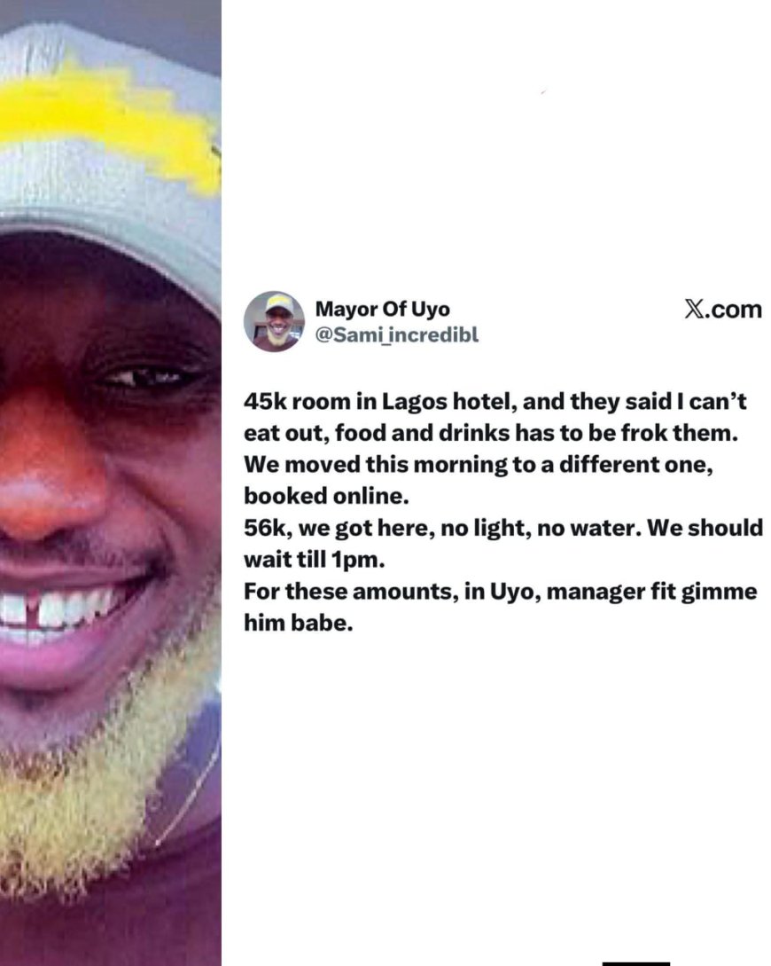 ₦45k Room, Yet You Can’t Eat Outside?” — Man Calls Out Lagos Hotels