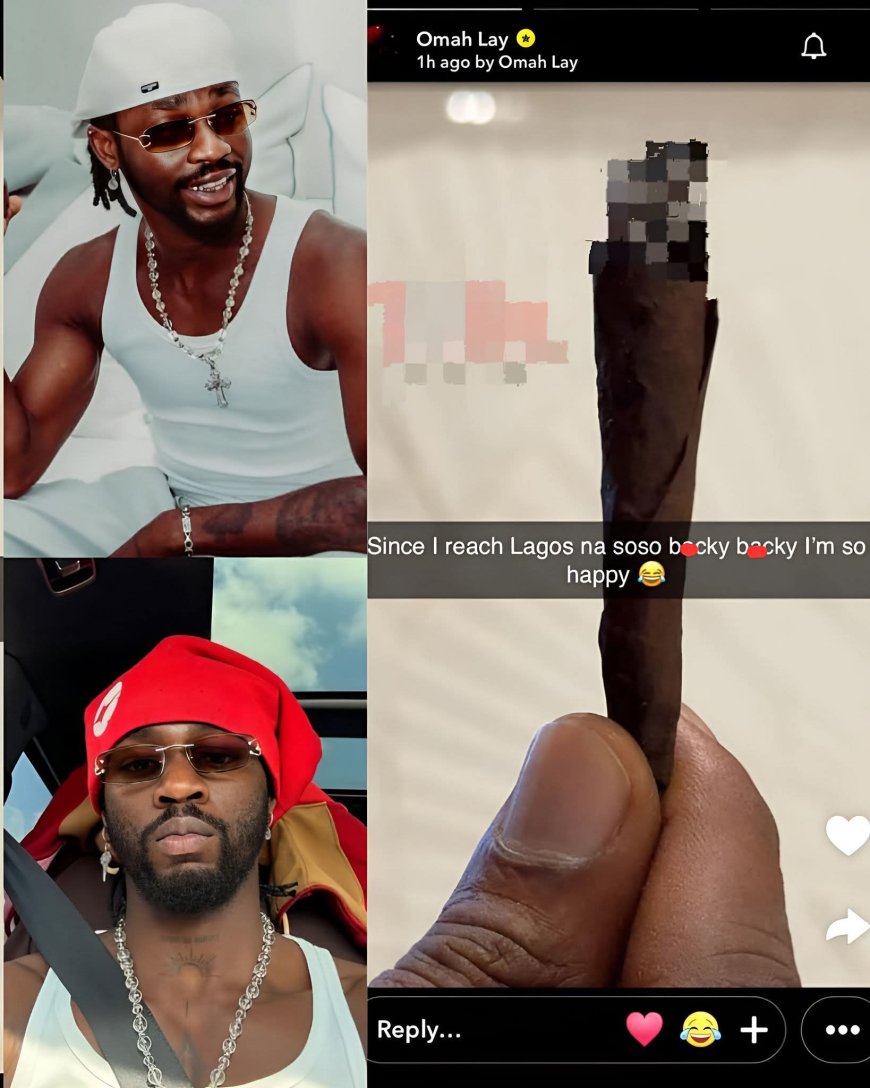 OmahLay makes a shocking revelati0n after returning to Lagos