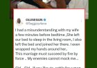 Man reveals what he did to his wife in the night after little misunderstanding...   Can you do the same with wife or something different?
