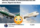 “In 1985 Nigeria Airways Had 17 Planes, Emirates Had 3… Today Nigeria Has None” — Lady Sparks Reactions