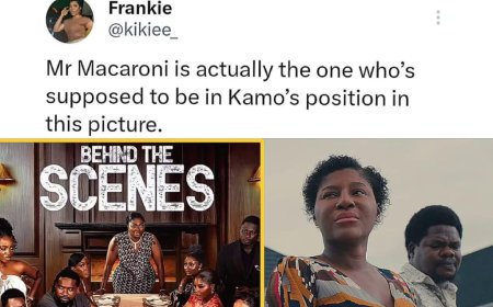 Fans tease comedian Kamo State over appearance on poster of Funke Akindele's Behind The Scenes in place of Mr. Macaroni