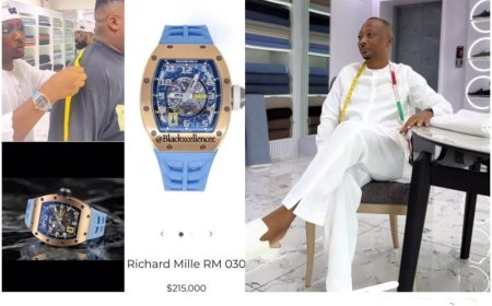 Mixed reactions online as man encourages, saying if celebrity tailor Seyi Vodi can acquire a 300 million naira Richard Mille from sewing clothes, anyone can