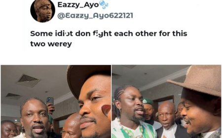 Mixed reactions online as VeryDarkMan and Blord were spotted shaking hands outside the court