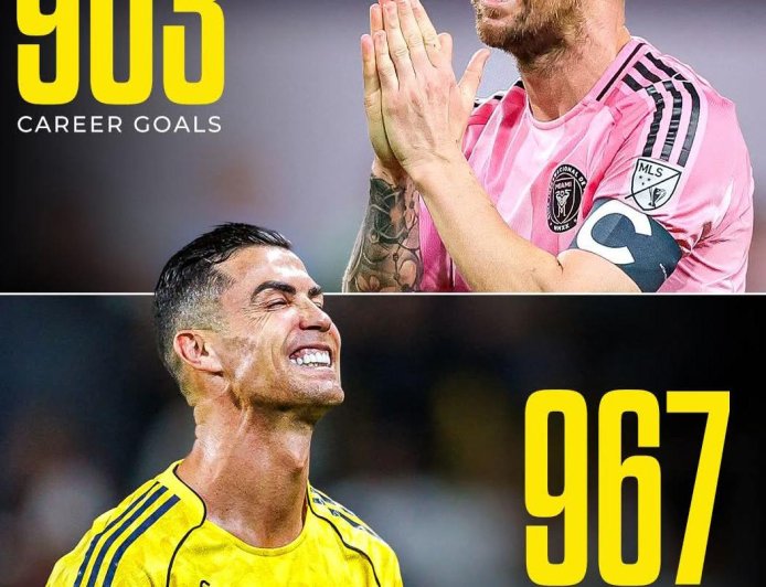 Lionel Messi and Cristiano Ronaldo are closing in on 1000 goals each
