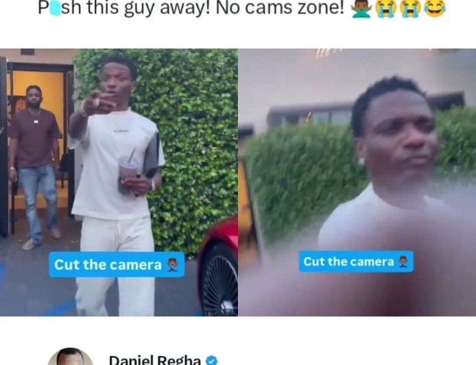 “He won't try this abroad” —daniel regha reacts to Wizkid pushing a fan’s phone away for recording him out of joy
