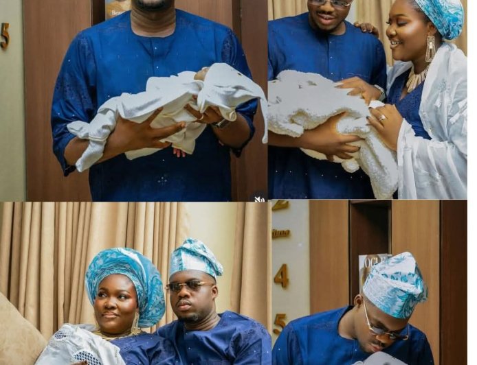 Nigerian comedian cute Abiola officially holds naming ceremony for their second child
