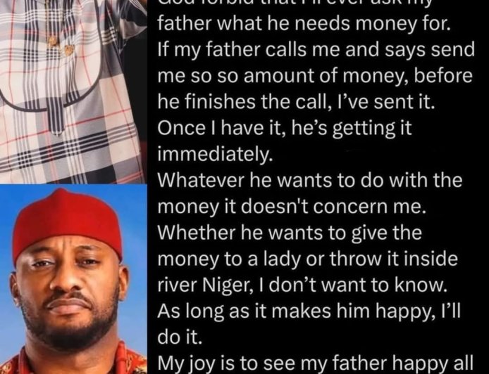 "My joy is to see my father happy all the days of his life"   – Actor, Yul Edochie says