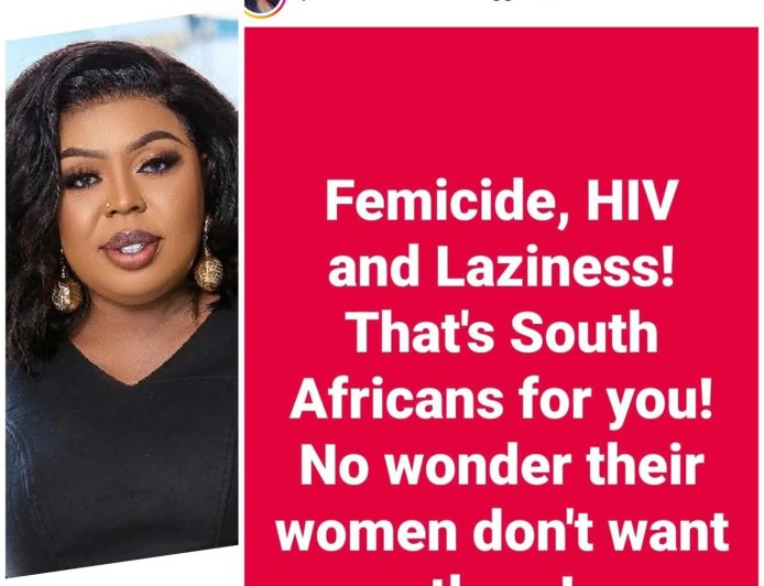 Ghana is not like Nigeria. We won’t hesitate to return the stupid favor  --- Ghanaian media personality, Afia Schazneger warns South Africans residing in Ghana