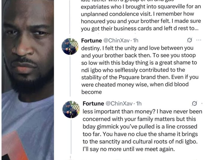 Peter Okoye slams X-user after he tried to Shame his decision to change his birthday from his twin rudeboy