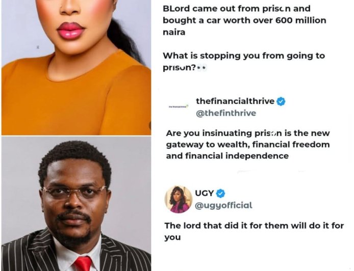 Man says what's stopping you from going to pris0n as Bobrisky and BLord went and came out and had good fortunes