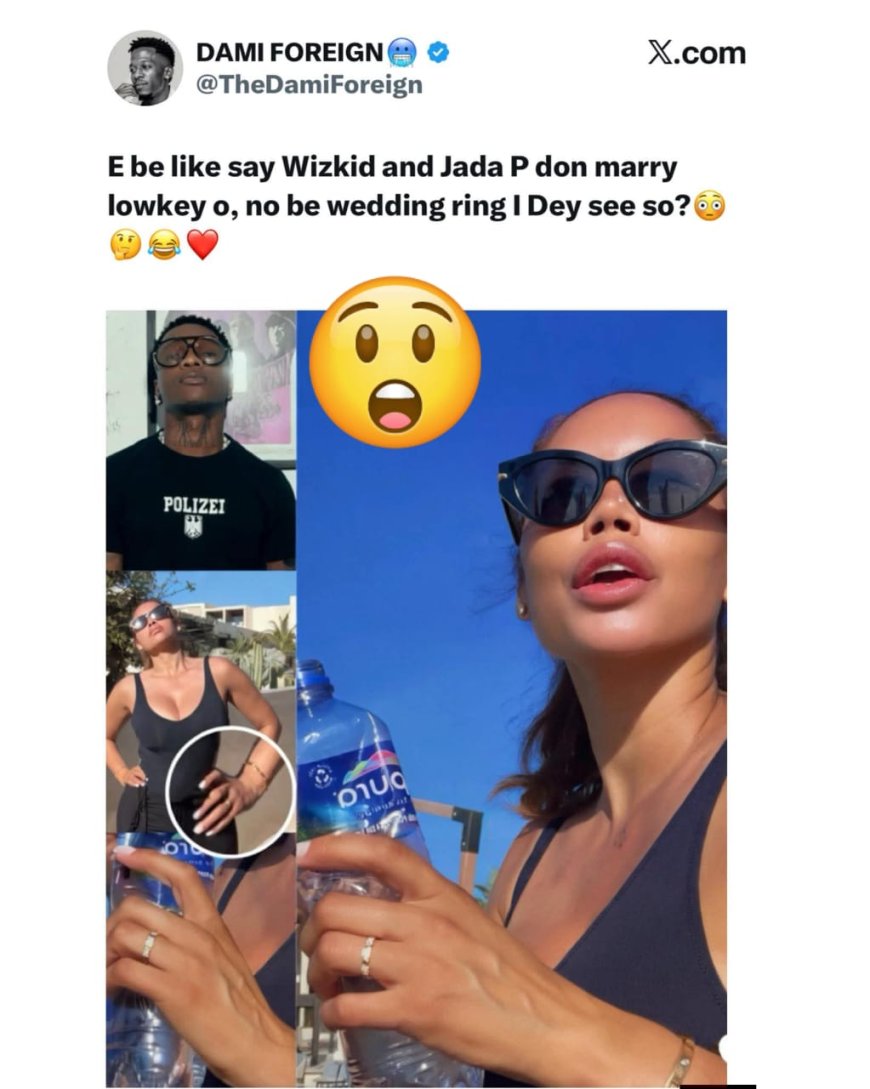 Wizkid and Jada Pollock Secretly Married? Fans Spot Wedding Ring