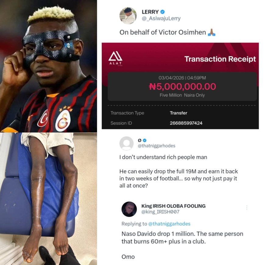 Nigerians reacts to victor Osimhen supporting a fan with 5M naira whose surgery cost 19 million naira