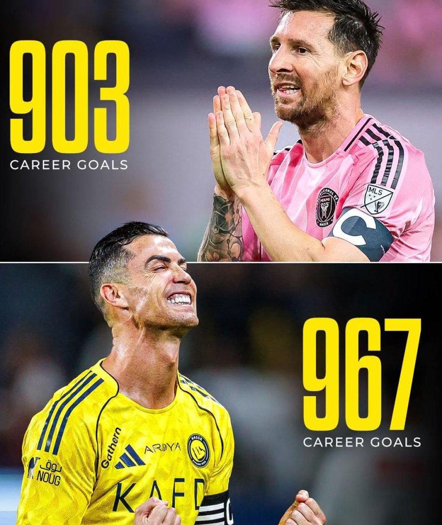Lionel Messi and Cristiano Ronaldo are closing in on 1000 goals each