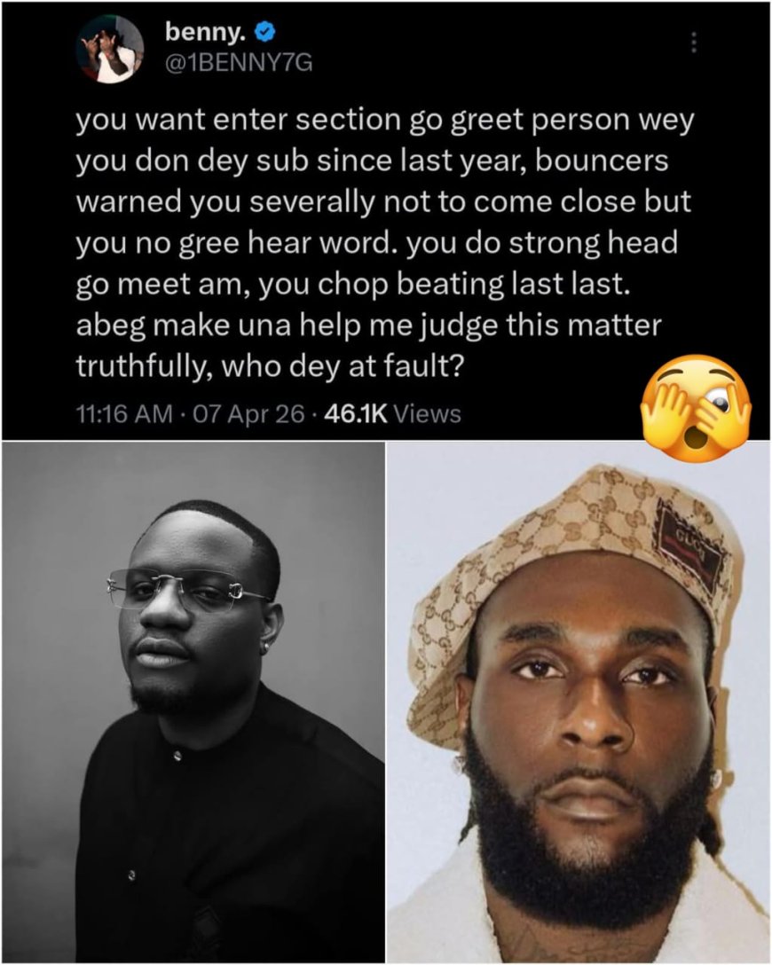 ‎"DJ Tunez went to greet Burna — after subbing him online last year. Bouncers tried to warn him not to get close but he didn't listen." — Burna Boy's guy Benny