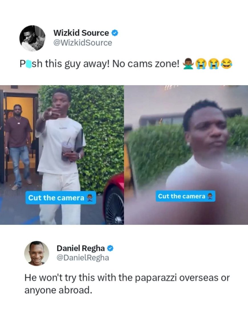“He won't try this abroad” —daniel regha reacts to Wizkid pushing a fan’s phone away for recording him out of joy