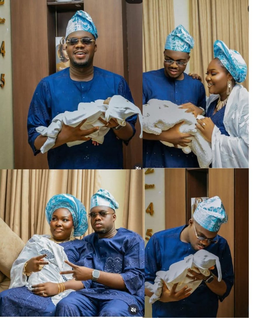 Nigerian comedian cute Abiola officially holds naming ceremony for their second child