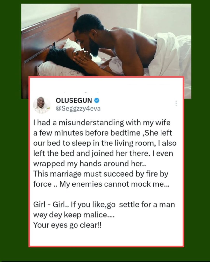 Man reveals what he did to his wife in the night after little misunderstanding...   Can you do the same with wife or something different?