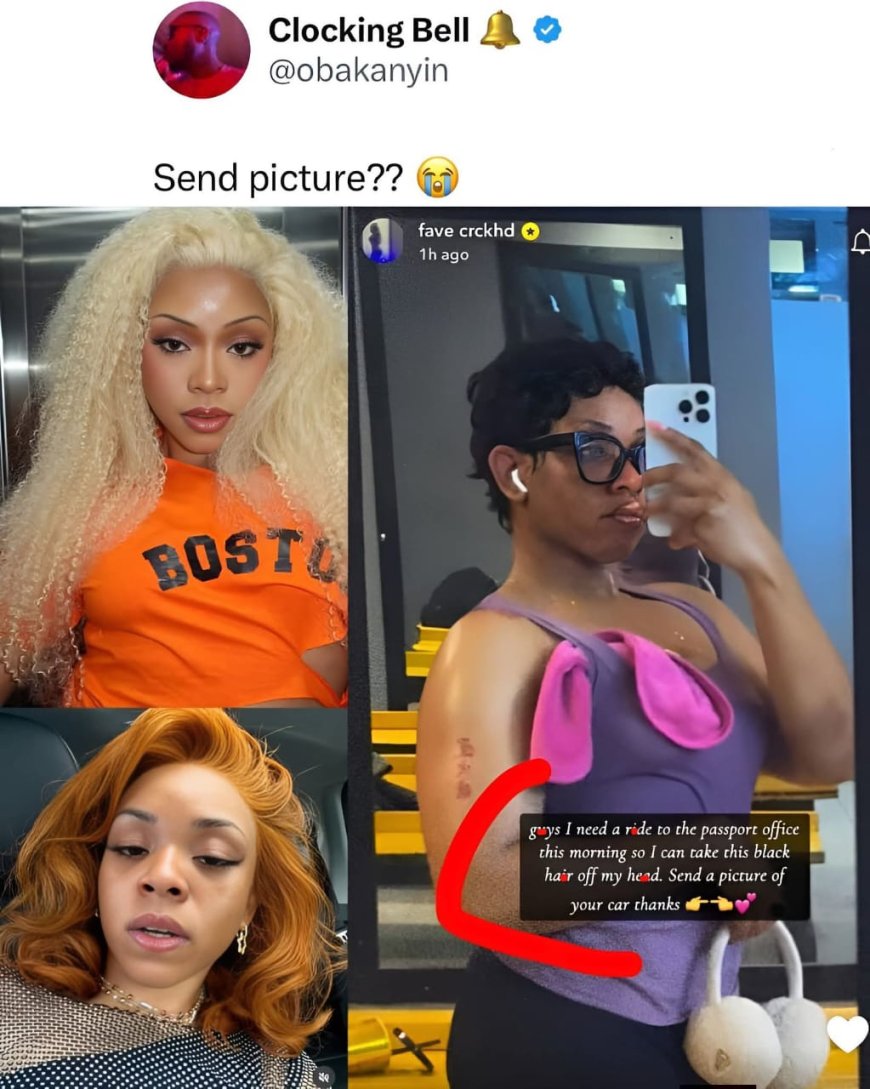 Singer Fave sparks reactions 0nline as she asks fans for a ride to the passport 0ffice.