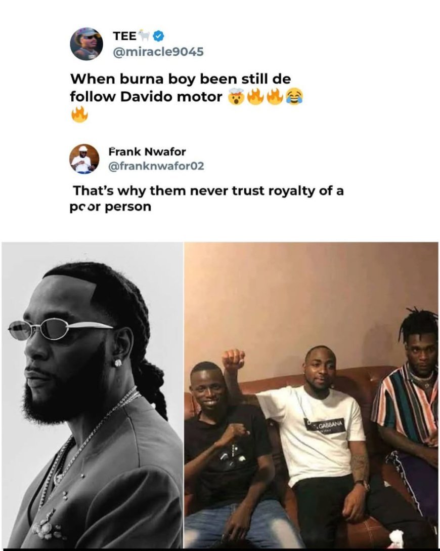 Man shares throwback photo from when Burna Boy and Davido were on good terms