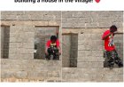 Internet user claims Shallipopi's younger brother, Famous Pluto, seems to have started building a house in his village. ????
