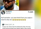Nigerian music star Davido has fired back at a fan on X after the user came at him while defending DJ Tunez.