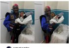 Portable flaunts his newborn baby online alongside his old belts