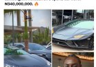 Shallipopi Buys Matte Black Lamborghini Huracan EVO Worth ₦340 Million