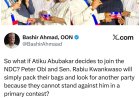Former presidential aide, Bashir Ahmad, poses a question to Peter Obi and Kwankwaso