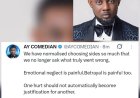 “We’ve normalised choosing sides”   — AY Makun speaks on relationship accountability and emotional neglect