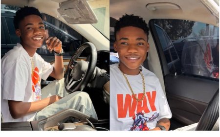 Mixed reactions online as Ibrahim Yekini Itele’s son, Osowande, reportedly acquires a Benz.