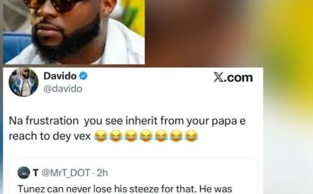 Nigerian music star Davido has fired back at a fan on X after the user came at him while defending DJ Tunez.