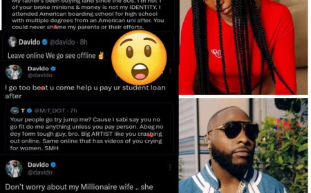 Davido and Ivana, were crashing out on Twitter last night