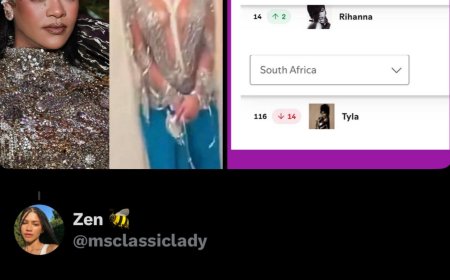 South African artist Tyla fell 14 spots to #116 on the Spotify South Africa chart, while Barbadian superstar rises to #14 on the chart despite being cancelled by the country's people.