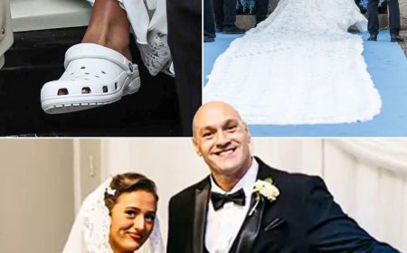 Tyson Fury's daughter Venezuela turned up to her wedding in Crocs and a 50-foot long dress