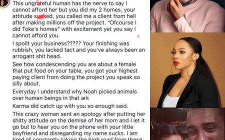 “This ungrateful human has the nerve to say I cannot afford her but you did my 2 homes, See how condescending you are about a female that put food on your table, Karma did catch up with you”