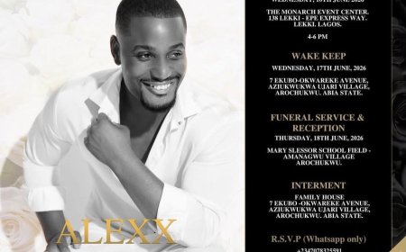 The family of actor Alexx Ekubbo have released his obituary