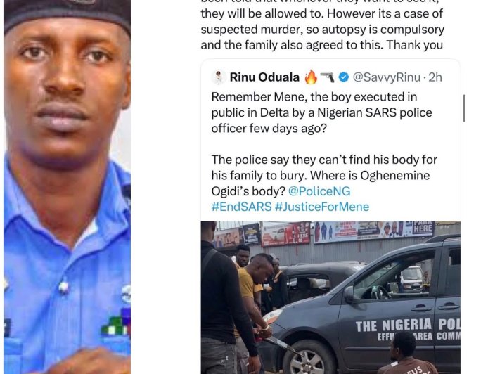 Delta police PRO, Edafe Bright, speaks on the of whereabouts of the body of 28-year-old man shot dead by police officer in Uvwie