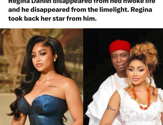 An X (formerly Twitter) user has stirred conversation online after claiming that since Regina Daniels stepped back from Ned Nwoko’s public life, he has also become less visible in the spotlight.