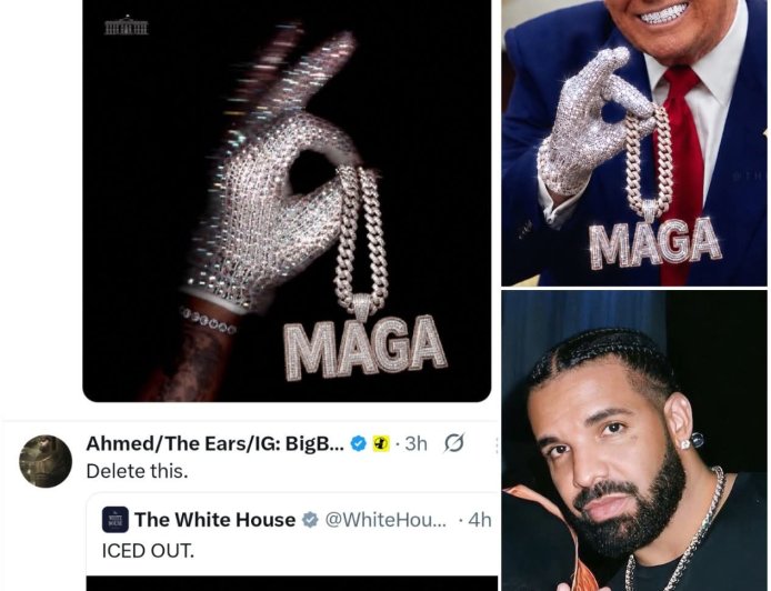 Fans advising the White House to act like adults after posting a Cosign for Drake's ICED OUT Album