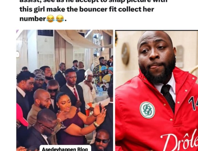 oment Davido unknowingly helped a bouncer shoot his shot after agreeing to take a photo with a lady so he could collect her numbe