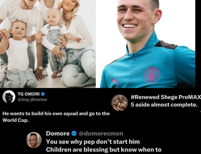Young English football Player , Phil Foden confirms he’s expecting his 6th child as he’s about to clock 26 years old in a few days.