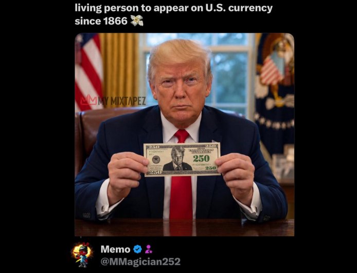 American President, Donald Trump to be featured on a 250 US Dollar note.