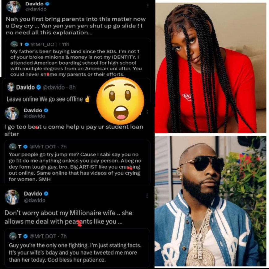 Davido and Ivana, were crashing out on Twitter last night